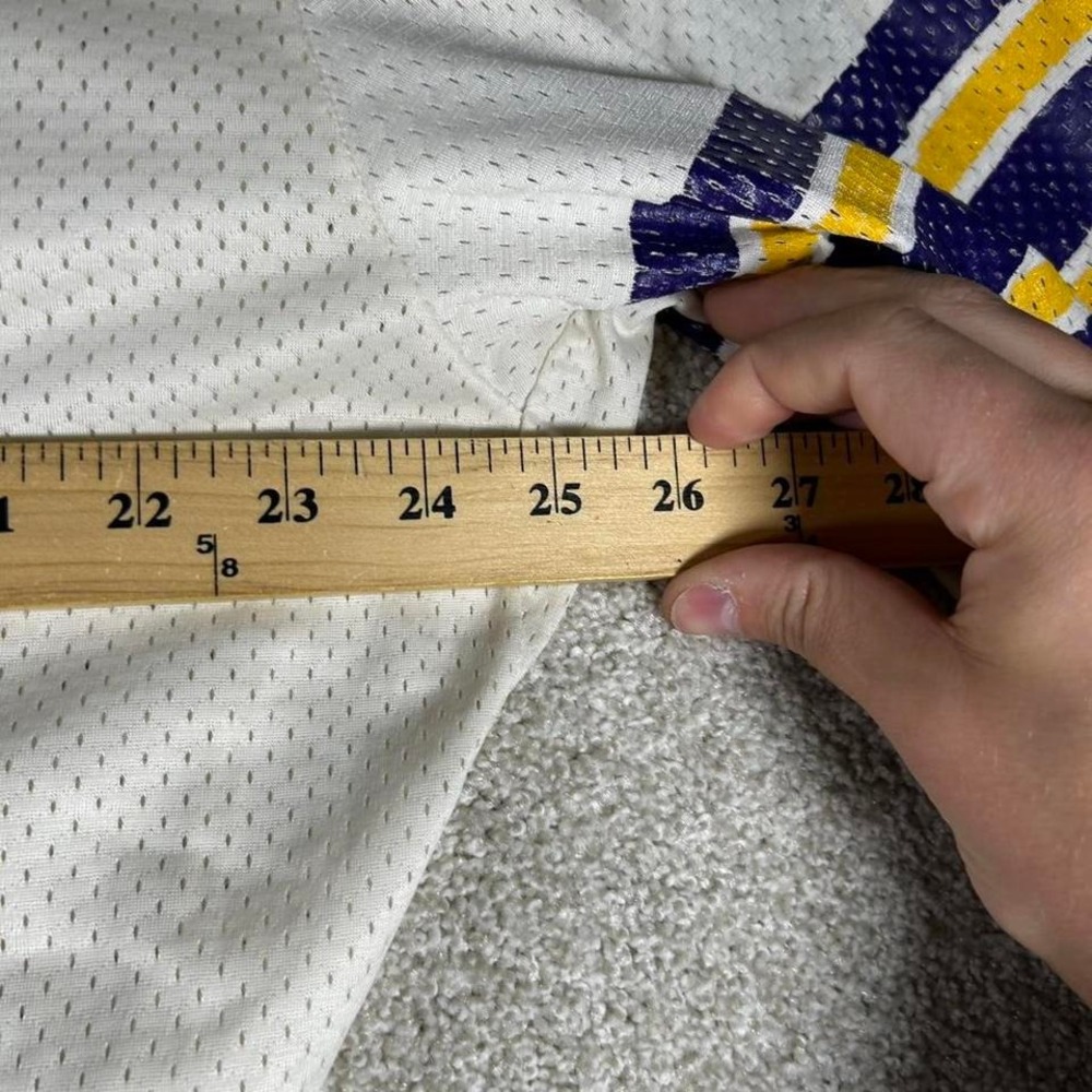 Vintage 80s ONC white purple and yellow Rawlings football jersey XL - Picture 6 of 6